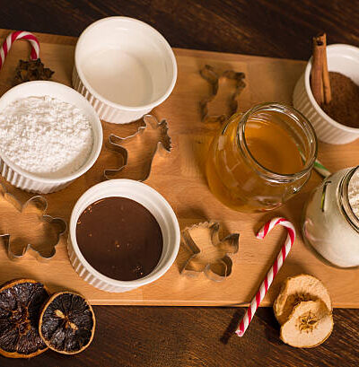 Preparing gingerbread for christmas.