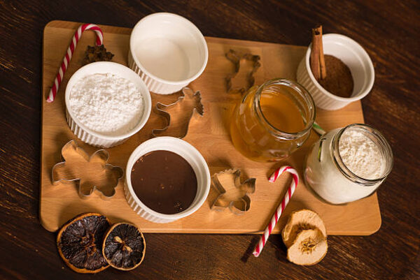 Preparing gingerbread for christmas.